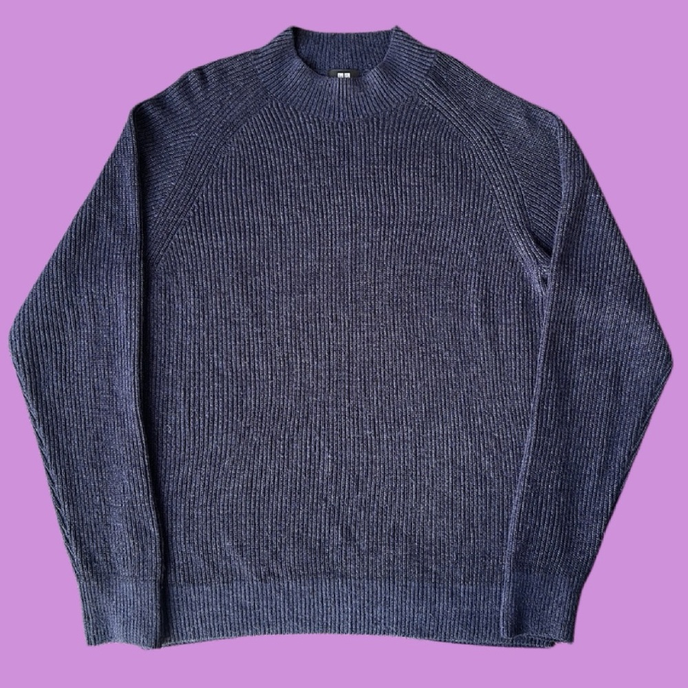 Cozy Knit Sweater in Deep Blue